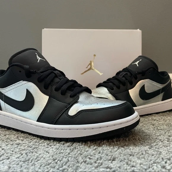 Jordan 1 Low SE Black Metallic Silver Mens 10.5 Women’s 12 JORDAN Air 1 Low SE DA5551 001 - Shiekh main image 3